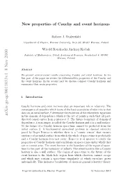 New Properties of Cauchy and Event Horizons