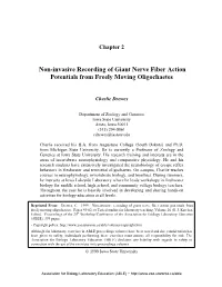 Non-Invasive Recording of Giant Nerve Fiber Action Potentials from Freely Moving Oligochaetes