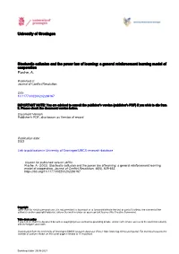 Stochastic Collusion and the Power Law of Learning: a General Reinforcement Learning Model of Cooperation Flache, A