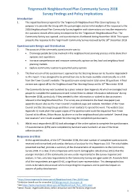 Teignmouth Neighbourhood Plan Community Survey 2018 Survey Findings and Policy Implications Introduction 1