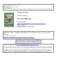The Occult World the Occult Middle Ages