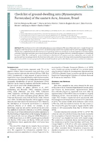 Check List 8(4): 722–730, 2012 © 2012 Check List and Authors Chec List ISSN 1809-127X (Available at Journal of Species Lists and Distribution