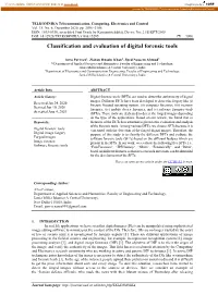 Classification and Evaluation of Digital Forensic Tools