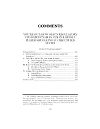 How OFAC's Regulatory Changeup Enables Cuban Baseball Player Smuggling to the United States