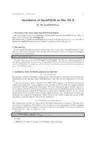 Installation of Openpalm on Mac OS X
