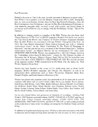 Paul Wertico Bio Hailed in the Press As “One of the Most Versatile And