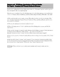 Sample Discussion Questions