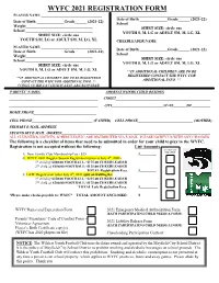 Wyfc 2021 Registration Form