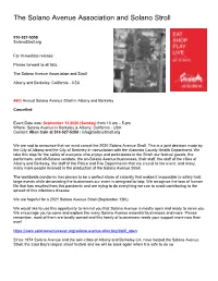 2020 Solano Stroll Press Release – Cancellation (PDF)