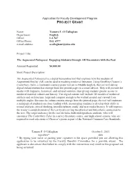 Application for Faculty Development Program PROJECT GRANT