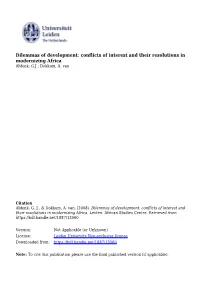 Dilemmas of Development: Conflicts of Interest and Their Resolutions in Modernizing Africa Abbink, G.J.; Dokkum, A
