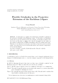 Flexible Octahedra in the Projective Extension of the Euclidean 3-Space