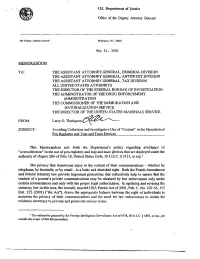 Memo: Avoiding Collection and Investigative Use of "Content" in The