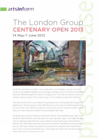 The Centenary Open Installtion View, View, Installtion 2013 Is Now Over, and There Has Been a Record- Breaking Number of Entries This Year