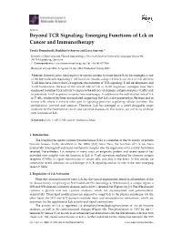 Beyond TCR Signaling: Emerging Functions of Lck in Cancer and Immunotherapy