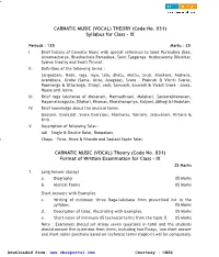 CARNATIC MUSIC (VOCAL) THEORY (Code No