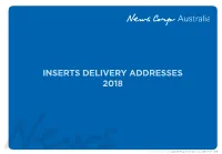 Inserts Delivery Addresses 2018