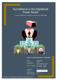 Surveillance in the Digitalized Public Sector