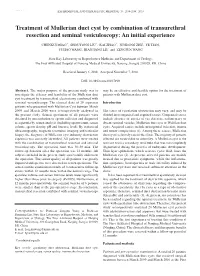 Treatment of Mullerian Duct Cyst by Combination of Transurethral Resection and Seminal Vesiculoscopy: an Initial Experience