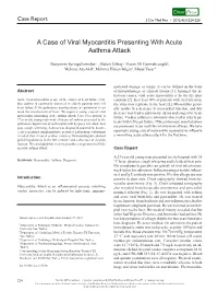 A Case of Viral Myocarditis Presenting with Acute Asthma Attack