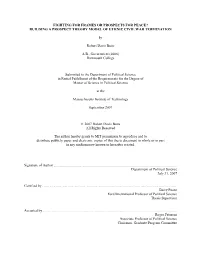 Building a Prospect Theory Model of Ethnic Civil War Termination