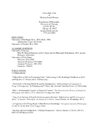 Curriculum Vitae of Michael Joseph Kremer