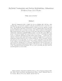 Ex-Rebel Commanders and Postwar Statebuilding: Subnational Evidence from Cˆoted’Ivoire