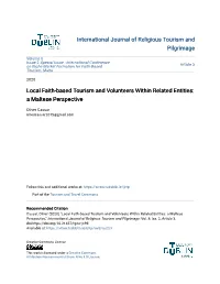 Local Faith-Based Tourism and Volunteers Within Related Entities: a Maltese Perspective