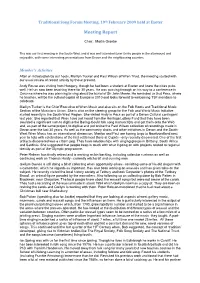 Meeting Report