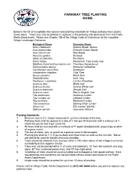 Parkway Tree Planting Guide