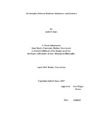 The Interplay Between Relations, Substances, and Existence By