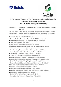 2018 Annual Report of the Nanoelectronics and Gigascale Systems Technical Committee IEEE Circuits and Systems Society