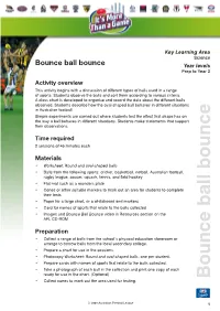 Bounce Ball Bounce Year Levels Prep to Year 2