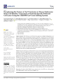 Deciphering the Nature of Trp73 Isoforms in Mouse