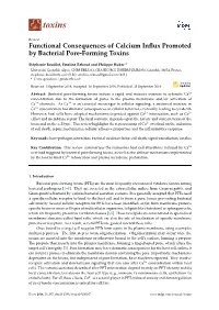 Functional Consequences of Calcium Influx Promoted by Bacterial Pore