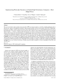 Implementing Molecular Dynamics on Hybrid High Performance Computers - Short Range Forces