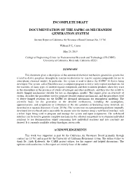 Incomplete Draft Documentation of The