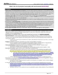 Nitrofurantoin Peripheral Neuropathy