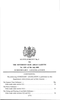 Order Made Under Section 2( 1)
