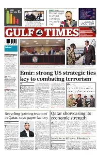 Strong US Strategic Ties Key to Combating Terrorism
