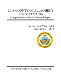 2018 County of Allegheny Comprehensive Annual Financial Report