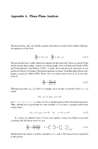 Appendix A. Phase Plane Analysis