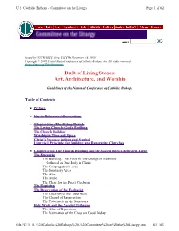 Built of Living Stones: Art, Architecture, and Worship