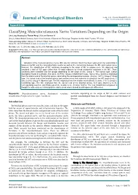 Classifying Musculocutaneous Nerve Variations