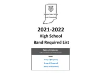 High School Band Required List