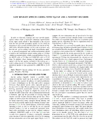 Low Bit-Rate Speech Coding with Vq-Vae and a Wavenet Decoder