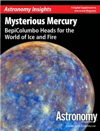Mysterious Mercury Bepicolumbo Heads for the World of Ice and Fire