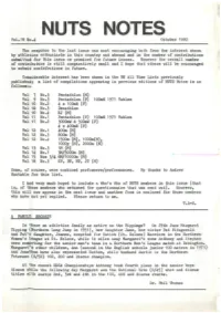 NUTS NOTES Vol.18 No.4 October I960