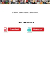T Mobile Non Contract Phone Plans
