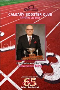 2018 Calgary Booster Club Banquet Program FINAL.Indd